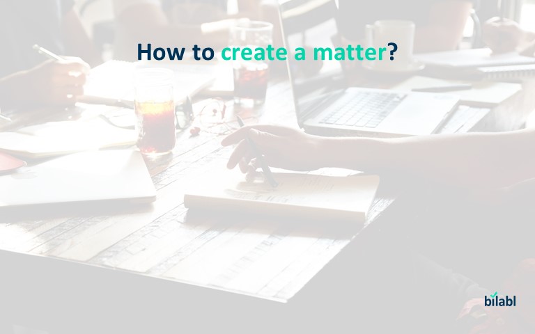 How to create a matter?