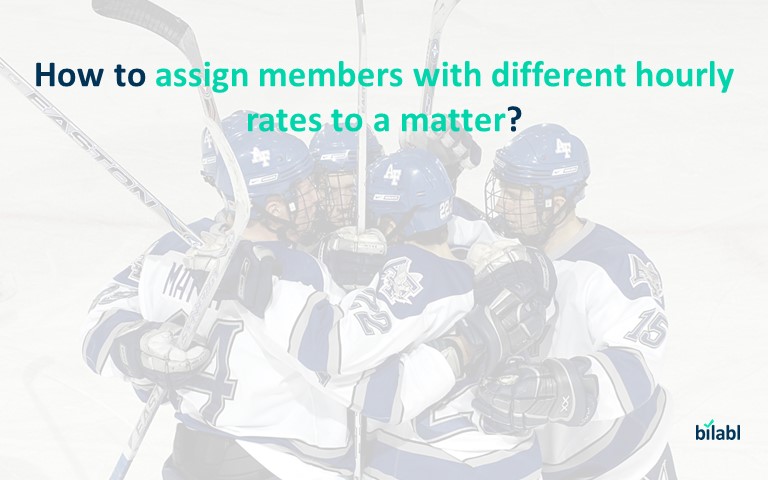 How to assign members with different hourly rates to a matter?